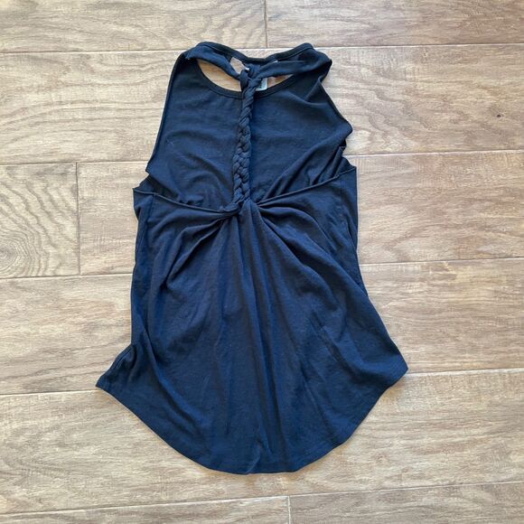 PINK Victoria's Secret Tank Top Size S Black Braided Racerback - Picture 2 of 5